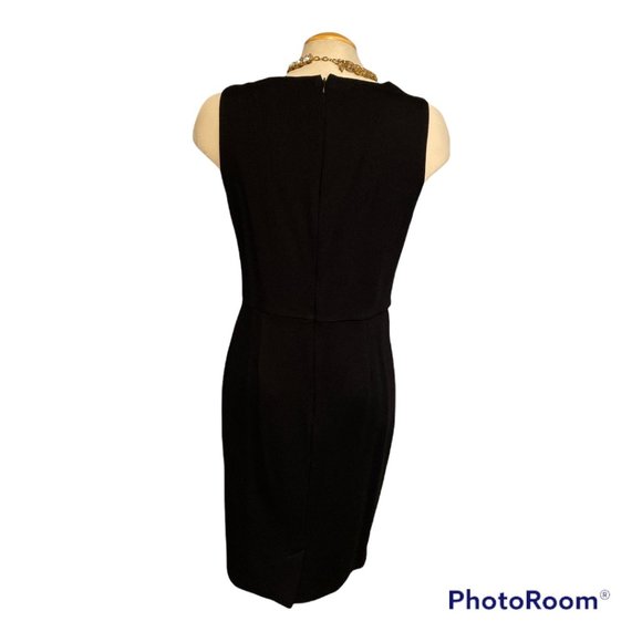 DEX Dress Black & White Colour Block Sz Large Office Attire Stretchy - Picture 5 of 9